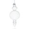 Triple Finial Clear Glass Christmas Ornament 6.7 Inches (170 mm)
